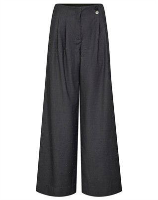 Saga CC Pleat Bukser - Mid Grey